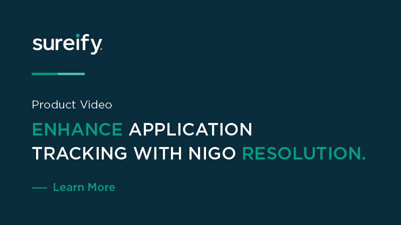 Enhance application tracking with NIGO resolution tasks